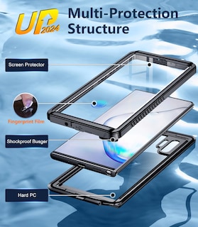 Foto 4 | Foto 4 | Funda Temdan Impermeable Y A Prueba De Golpes Para Samsung Galaxy Note 10 Plus - Venta Internacional.