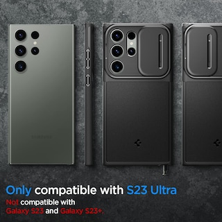 Foto 2 | Foto 2 | Funda Spigen Optik Armor Para El Galaxy S23 Ultra (2023), Color Negro - Venta Internacional.
