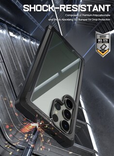 Foto 5 | Foto 5 | Funda Poetic Guardian Para Galaxy S23 Ultra 5g De 6,8 Pulgadas, Color Negro Y Transparente - Venta Internacional.