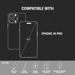 Foto 2 | Foto 2 | Funda Torro Premium De Piel Tipo Cartera Para Iphone 16 Pro De 6.3 Pulgadas - Venta Internacional.