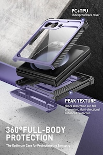 Foto 2 | Foto 2 | Funda De Teléfono I-blason Armorbox Con Soporte Para Samsung Galaxy Z Flip 5, Color Malva - Venta Internacional.