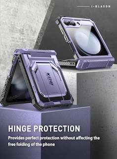 Foto 3 | Foto 3 | Funda De Teléfono I-blason Armorbox Con Soporte Para Samsung Galaxy Z Flip 5, Color Malva - Venta Internacional.