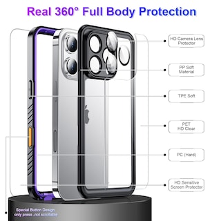 Foto 4 | Foto 4 | Funda Impermeable Temdan Compatible Con Iphone 16 Pro De 6,3 Pulgadas - Venta Internacional.