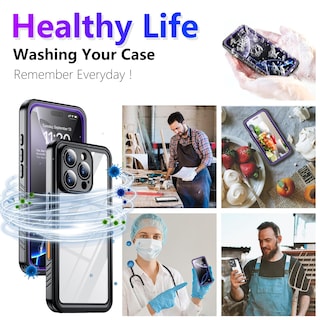Foto 7 | Foto 7 | Funda Impermeable Temdan Compatible Con Iphone 16 Pro De 6,3 Pulgadas - Venta Internacional.