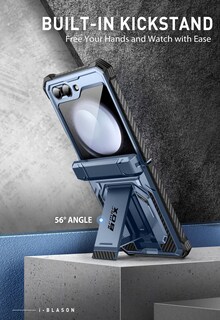 Foto 5 | Foto 5 | Funda De Teléfono I-blason Armorbox Con Soporte Para Samsung Galaxy Z Flip 5, Color Azul - Venta Internacional.