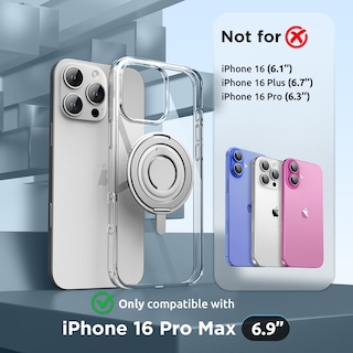 Foto 2 | Foto 2 | Funda Surphy Clear Con Soporte Magnético Para Iphone 16 Pro Max - Venta Internacional.