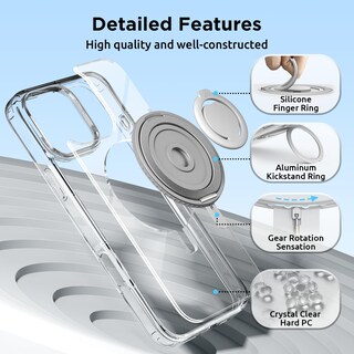 Foto 5 | Foto 5 | Funda Surphy Clear Con Soporte Magnético Para Iphone 16 Pro Max - Venta Internacional.