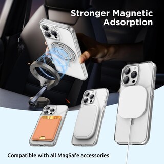 Foto 6 | Foto 6 | Funda Surphy Clear Con Soporte Magnético Para Iphone 16 Pro Max - Venta Internacional.