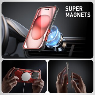Foto 6 | Foto 6 | Funda De Teléfono I-blason Armorbox Para Iphone 16 Con Magsafe Red - Venta Internacional.