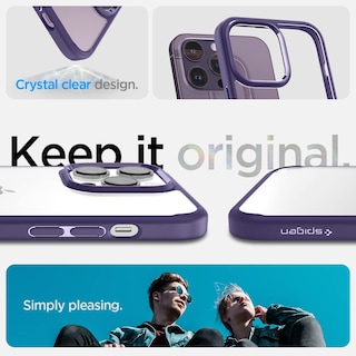 Foto 3 | Foto 3 | Funda Spigen Ultra Hybrid Para Iphone 14 Pro, Color Morado Oscuro - Venta Internacional.