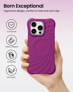 Foto 5 | Foto 5 | Funda De Teléfono Ornarto Vortuxe Para Iphone 16 Pro Max Fucsia - Venta Internacional.