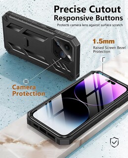Foto 7 | Foto 7 | Funda De Teléfono Fntcase Military Grade Rugged Para Iphone 14 Pro M - Venta Internacional.