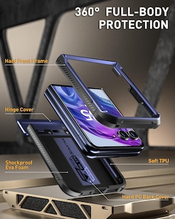 Foto 3 | Foto 3 | Funda Poetic Spartan Para Motorola Moto Razr Plus 2024 Azul - Venta Internacional.
