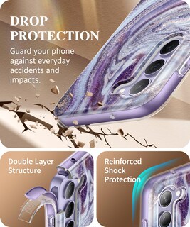 Foto 6 | Foto 6 | Funda De Teléfono Gviewin Para Samsung Galaxy S24 Con Protector De Pantalla - Venta Internacional.
