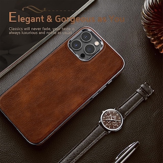 Foto 6 | Foto 6 | Funda De Piel Lohasic Diseñada Para Iphone 16 Pro, Color Marrón Oscuro - Venta Internacional.