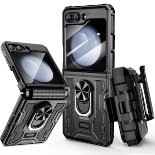 Foto 1 | Foto 1 | Funda Vego Para Samsung Galaxy Z Flip 5 5g Con Soporte Y Clip, Color Negro - Venta Internacional.