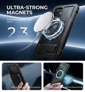 Foto 3 | Foto 3 | Funda Magnética Dexnor Con Soporte Para Samsung Galaxy S24, Color Negro - Venta Internacional.