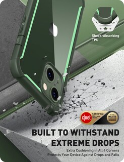 Foto 4 | Foto 4 | Funda De Teléfono I-blason Ares Series Para Iphone 14/13 De 6.1 Pulgadas, Color Verde - Venta Internacional.