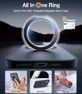 Foto 7 | Foto 7 | Funda Para Teléfono Torras 2024 Upgrade Con Anillo Giratorio De 360° Para Iphone 14 Pro Max - Venta Internacional.