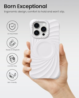 Foto 5 | Foto 5 | Funda De Teléfono Ornarto Vortuxe Para Iphone 16 Pro Max Blanca - Venta Internacional.