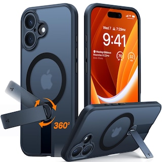 Foto 1 | Foto 1 | Funda De Teléfono Torras 360° Con Soporte Magnético A Prueba De Golpes Para Iphone 16 Plus - Venta Internacional.