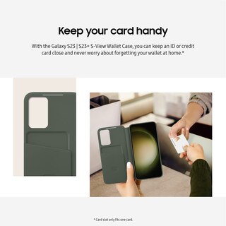 Foto 2 | Foto 2 | Funda De Teléfono S-view Wallet Para Samsung Galaxy S23+ Plus, Color Verde - Venta Internacional.