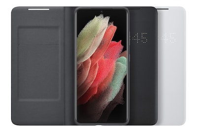 Foto 5 | Foto 5 | Funda Tipo Cartera Para Samsung Galaxy S21 Ultra Led, Color Gris - Venta Internacional.