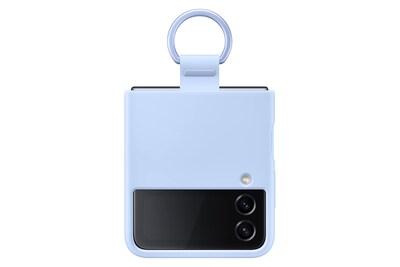 Foto 1 | Foto 1 | Funda Para Teléfono Samsung Galaxy Z Flip4 De Silicona Con Anillo Azul - Venta Internacional.