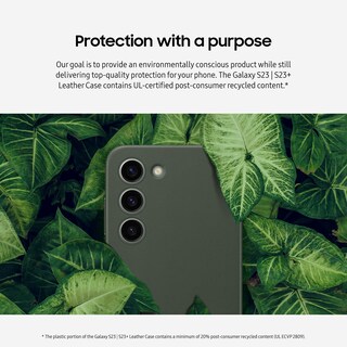 Foto 3 | Foto 3 | Funda Para Teléfono Samsung Galaxy S23+ Plus De Piel Negra - Venta Internacional.