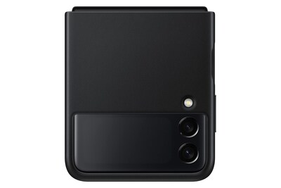 Foto 2 | Foto 2 | Funda Para Teléfono Samsung Galaxy Z Flip 3 De Piel Negra - Venta Internacional.