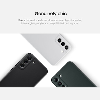 Foto 6 | Foto 6 | Funda De Piel Para Samsung Galaxy S22, Color Gris Claro - Venta Internacional.