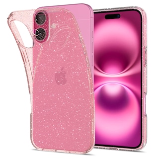 Foto 1 | Foto 1 | Funda Spigen Para Iphone 16, Cristal Líquido, Purpurina, Cuarzo Rosa - Venta Internacional.