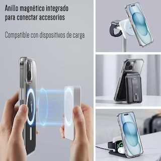 Foto 2 | Foto 2 | Funda Para Iphone 15 Plus Con Magsafe Resistente A Caídas Transparente Magsafe Clear