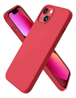 Foto 2 | Foto 2 | Funda Para Iphone 14 Silicon Interior Afelpado Antigolpes Suave Rojo