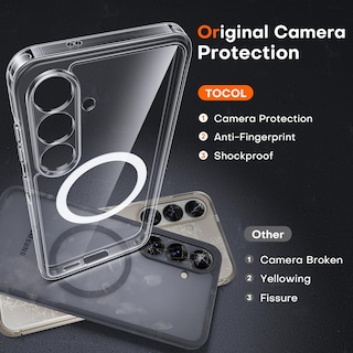 Foto 5 | Foto 5 | Funda Magnética Tocol Para Samsung Galaxy S25 De 6,2 Pulgadas, Transparente - Venta Internacional.