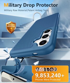 Foto 4 | Foto 4 | Funda De Teléfono Fntcase Para Samsung Galaxy S25-plus A Prueba De Golpes, Azul - Venta Internacional.