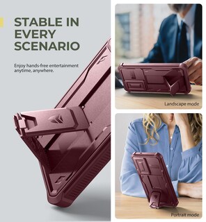 Foto 4 | Foto 4 | Funda Dexnor Para Samsung Galaxy S25 Plus Con Funda De Cámara, Color Rojo - Venta Internacional.