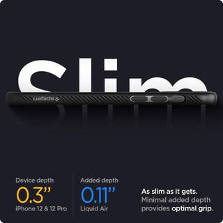 Foto 6 | Foto 6 | Funda Spigen Liquid Air para iPhone 12 Pro Negro Mate - Venta Internacional