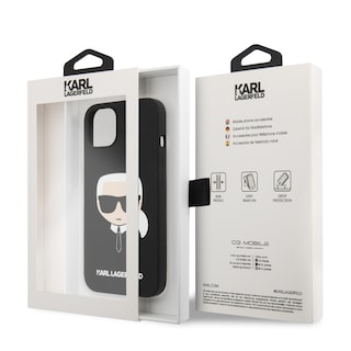 Foto 8 | Foto 8 | Funda Original Karl Lagerfeld Silicón Cara Para Iphone 13- Negro