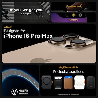 Foto 2 | Foto 2 | Funda Spigen Enzo Aramid Para Iphone 16 Pro Max Negra Y Plateada - Venta Internacional.