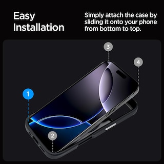 Foto 3 | Foto 3 | Funda Spigen Enzo Aramid Para Iphone 16 Pro Max Negra Y Plateada - Venta Internacional.