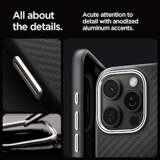 Foto 5 | Foto 5 | Funda Spigen Enzo Aramid Para Iphone 16 Pro Max Con Magsafe, Color Negro - Venta Internacional.