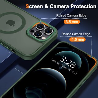 Foto 5 | Foto 5 | Funda de Teléfono Hython para Iphone 12 Pro Max de 6.7 Pulgadas Verde - Venta Internacional