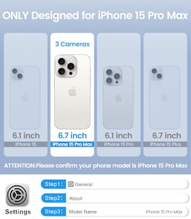 Foto 2 | Foto 2 | Funda de Teléfono Temdan Magnética Impermeable para iPhone 15 Pro Max - Venta Internacional