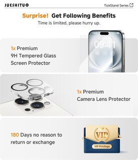 Foto 5 | Foto 5 | Funda de Teléfono Jueshituo 3 en 1 para iPhone 16 Pro con Accesorios - Venta Internacional
