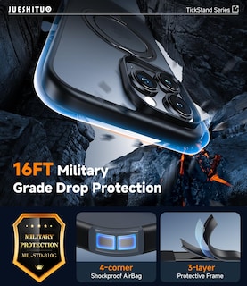 Foto 6 | Foto 6 | Funda de Teléfono Jueshituo 3 en 1 para iPhone 16 Pro con Accesorios - Venta Internacional
