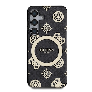 Foto 3 | Foto 3 | Funda Original Guess Peony Logo Clásico S25 - Negro