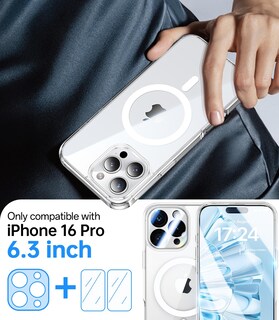 Foto 2 | Foto 2 | Funda Magnética Meifigno Para Iphone 16 Pro De 6,3 Pulgadas Con Protectores - Venta Internacional.