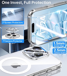 Foto 3 | Foto 3 | Funda Magnética Meifigno Para Iphone 16 Pro De 6,3 Pulgadas Con Protectores - Venta Internacional.