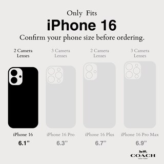 Foto 2 | Foto 2 | Funda Coach De Piel Granulada Genuina Grabada Para Iphone 16 - Venta Internacional.